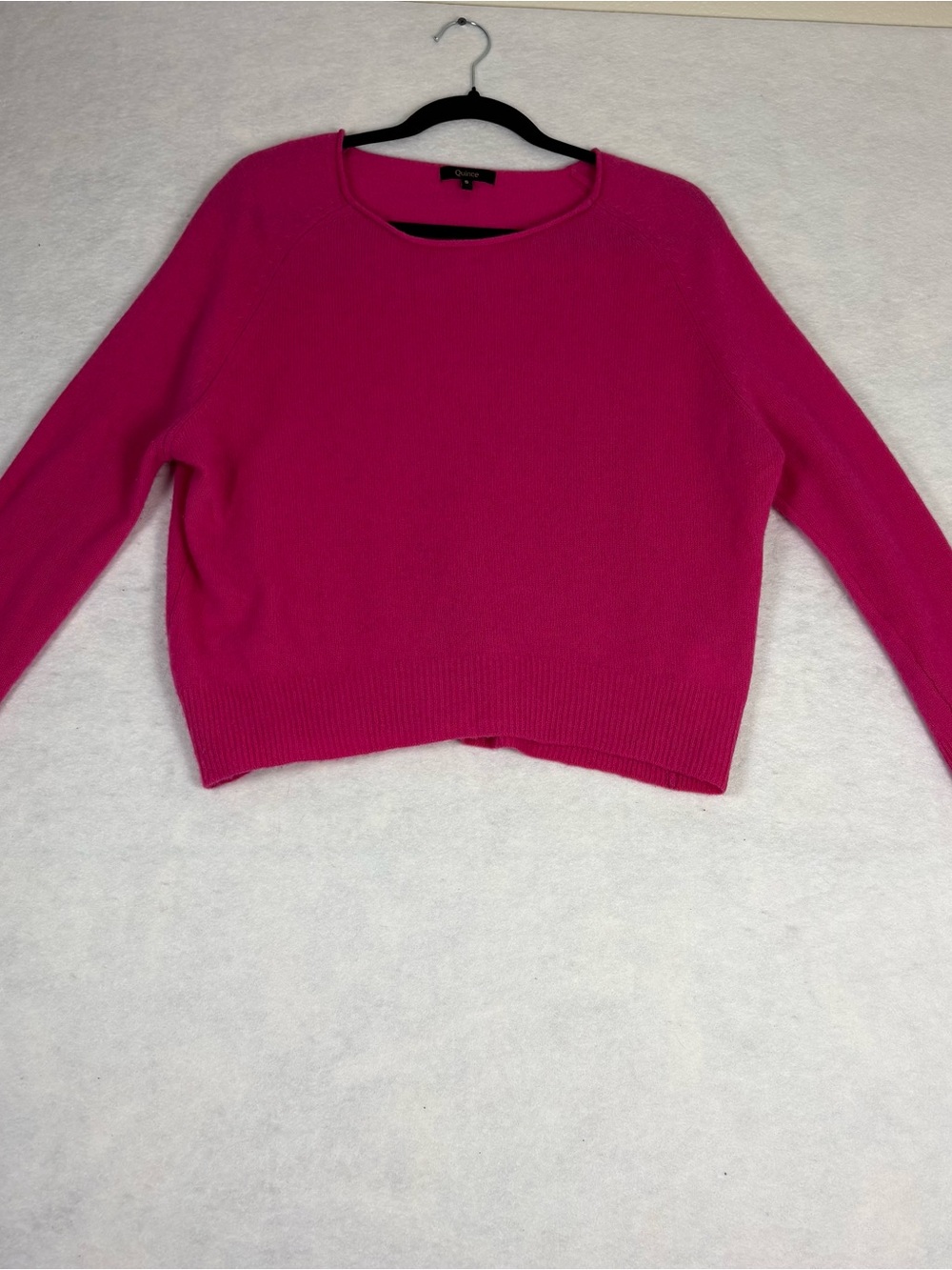 Quince Women's Bright Fuchsia Crewneck Sweater